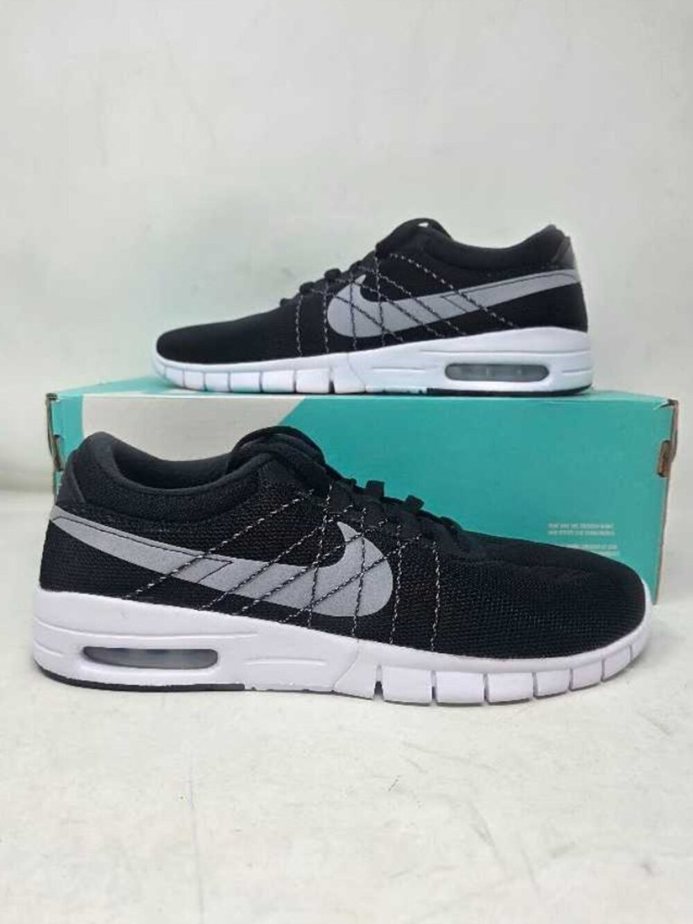 Deadstock 2016  8 Nike SB Koston Max skate shoes 833446 001 Black / Wolf Grey